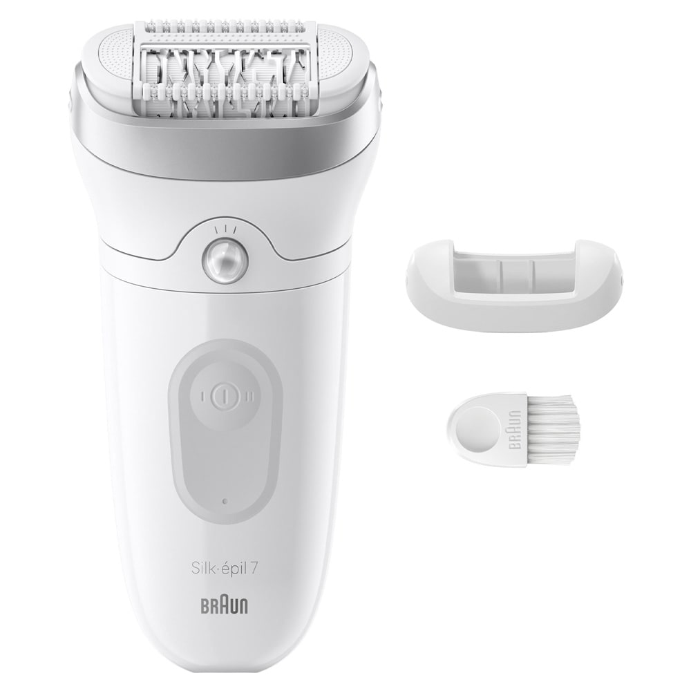 Braun Silk-épil 7 SE7-011 - Hvid / epilator / hårfjerner / våd- og tørepilator