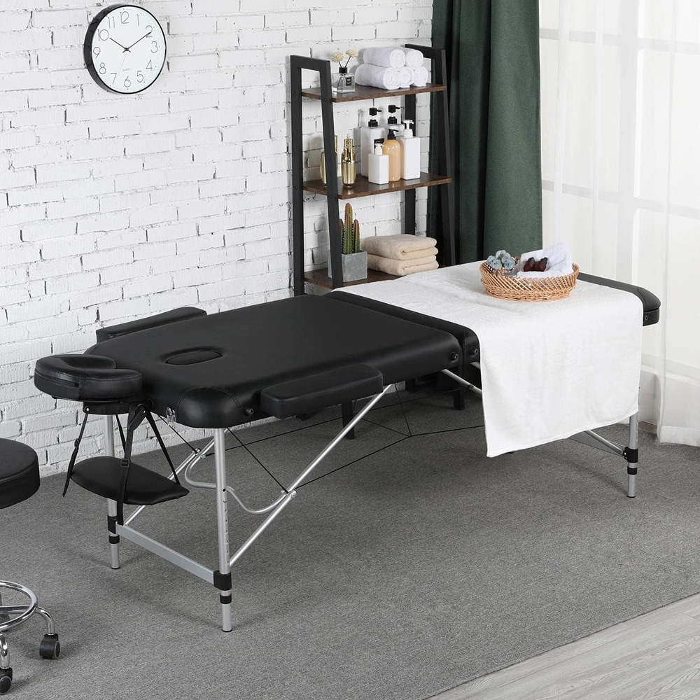 Bærbar og justerbar massagebriks - 3 zoner / sammenklappelig massagebriks