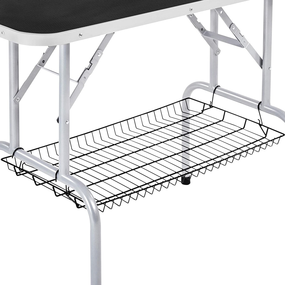 Trimmebord til hund 118×60×177 cm / sammenklappeligt plejebord til kæledyr med 2 seler