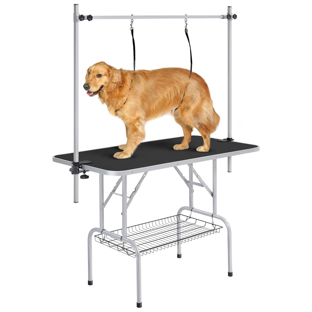 Justerbart bord til pleje af kæledyr / bord til pleje af hunde sammenklappeligt / bord til pleje af kæledyr