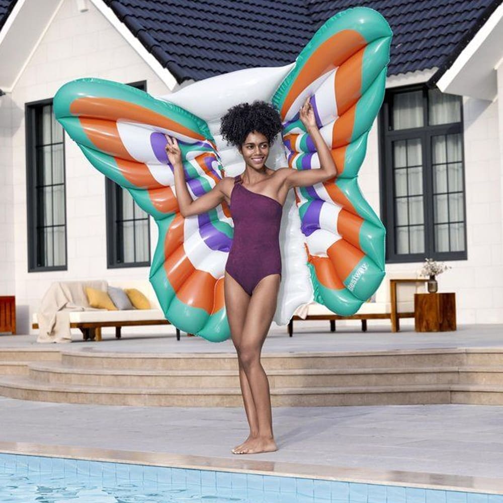 Bestway Boho Butterfly bademadras 186×146×21 cm / oppustelig madras med sommerfugleform