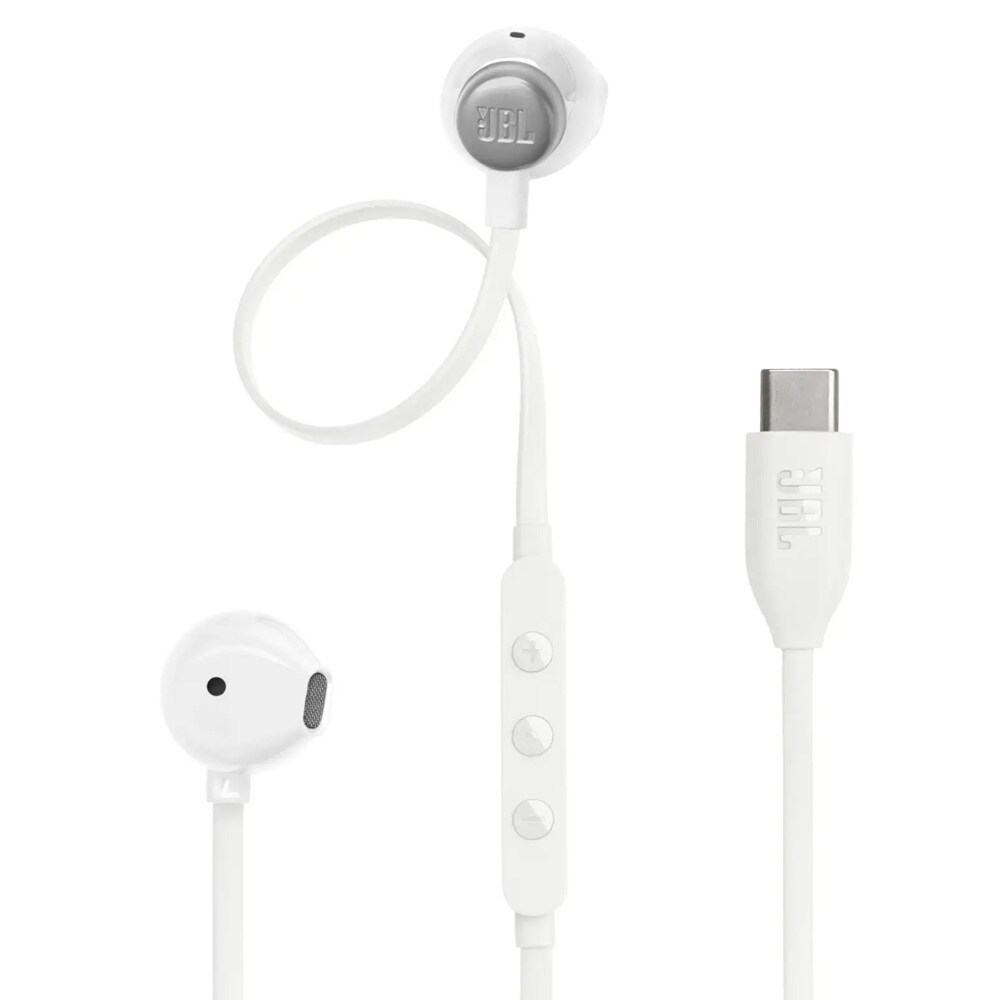 JBL Tune 305C kablede USB-C-øretelefoner - hvid