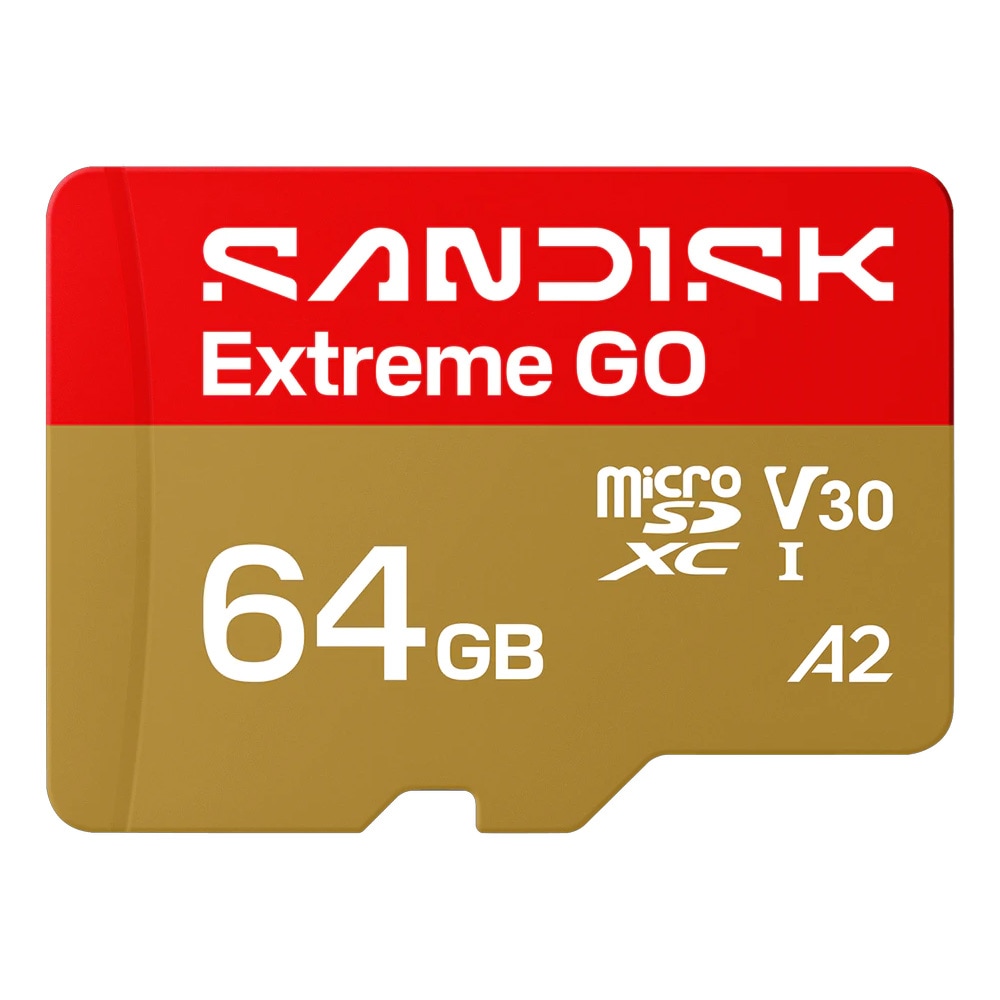 Sandisk Extreme GO microSDXC UHS-I Card 64GB / microSDXC-hukommelseskort med U3 og V30