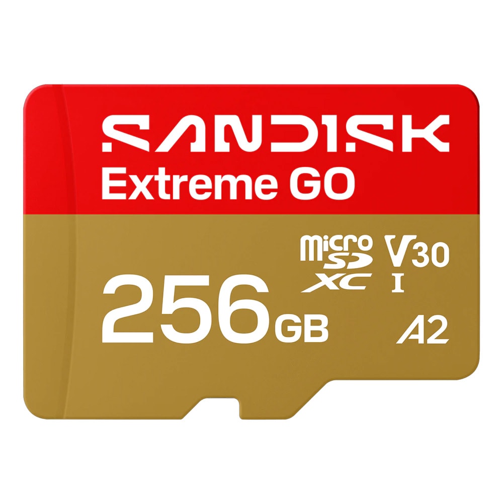 Sandisk Extreme GO microSDXC UHS-I Card 256GB / microSDXC-hukommelseskort med U3 og V30