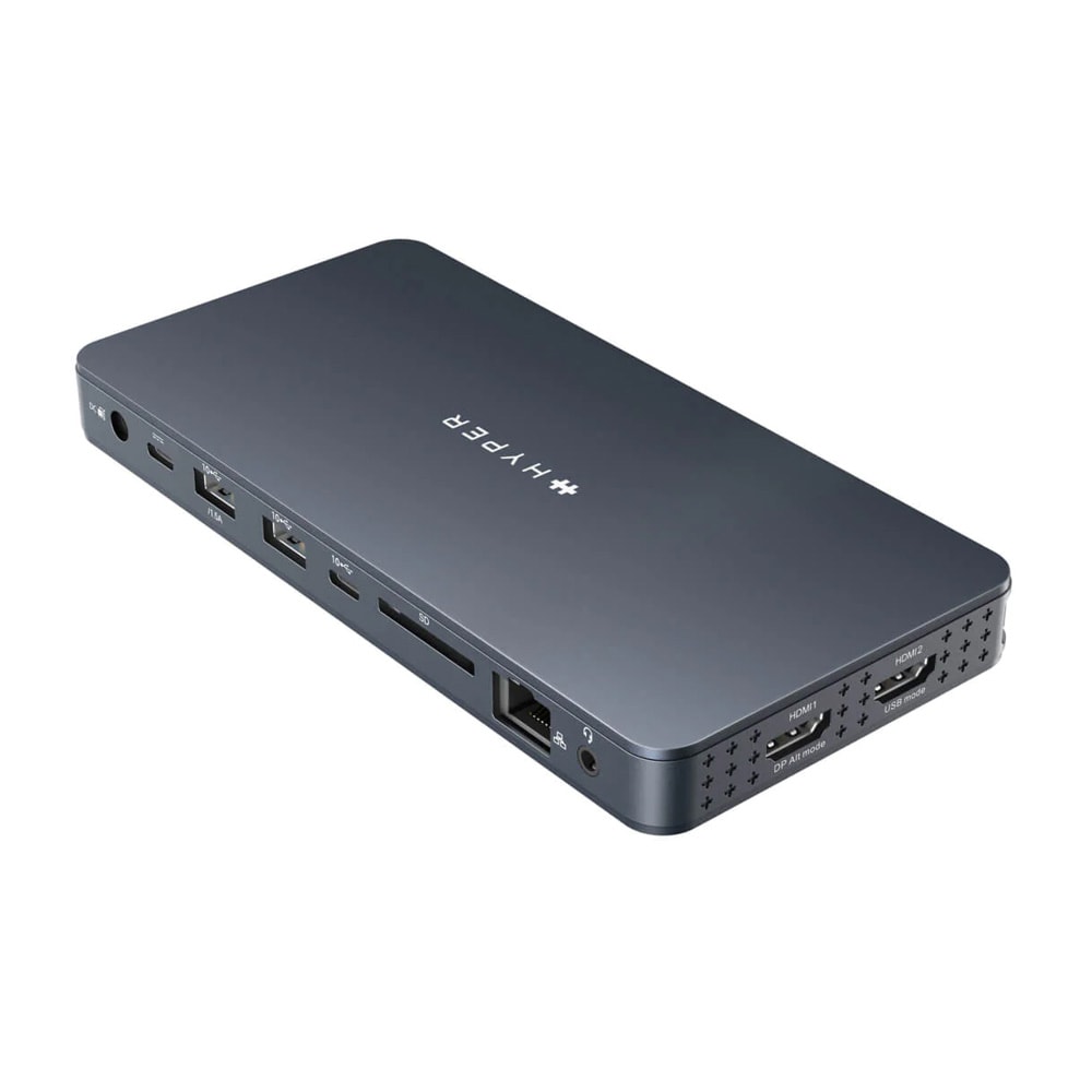 HyperDrive Next USB-C-dockingstation 10 porte / USB-C-hub til to 4K-skærme / dockingstation med 100 W opladning