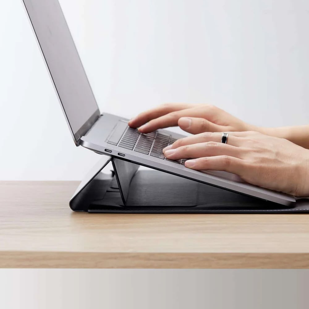 HyperShield Stand & Go Sleeve til MacBook Air/Pro 15-16" / taske til bærbar computer med stativ