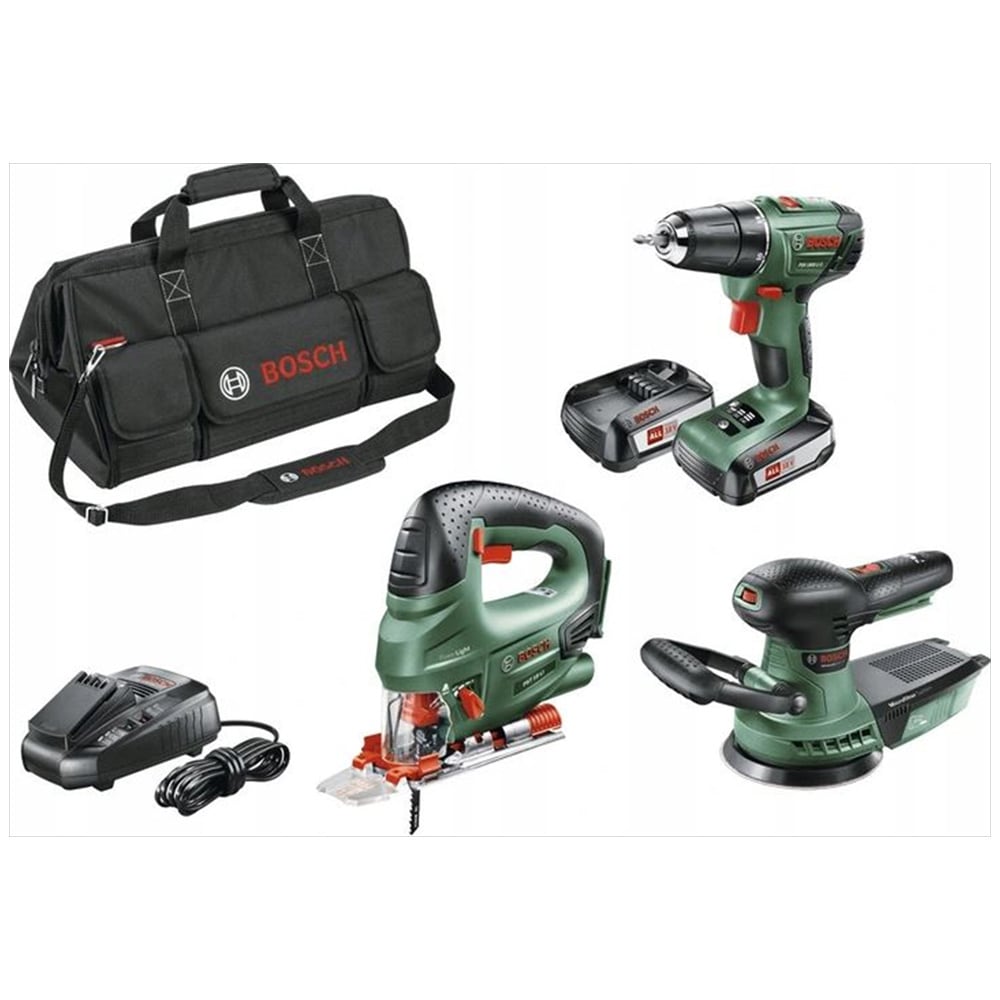 Bosch Værktøjssæt med taske / Startsæt til Bosch 18 V-værktøj / 18 V Li-Ion-akku til Bosch