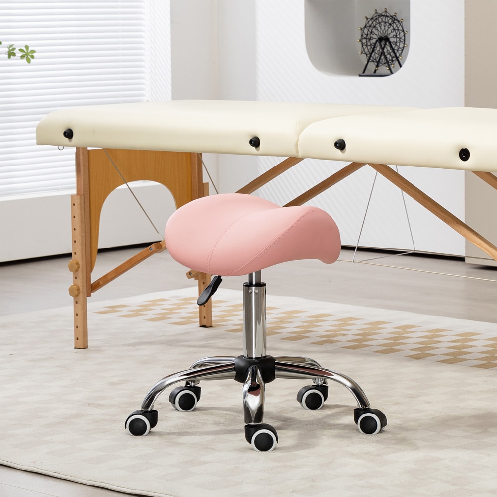 Højdejusterbar skammel - pink / ergonomisk skammel