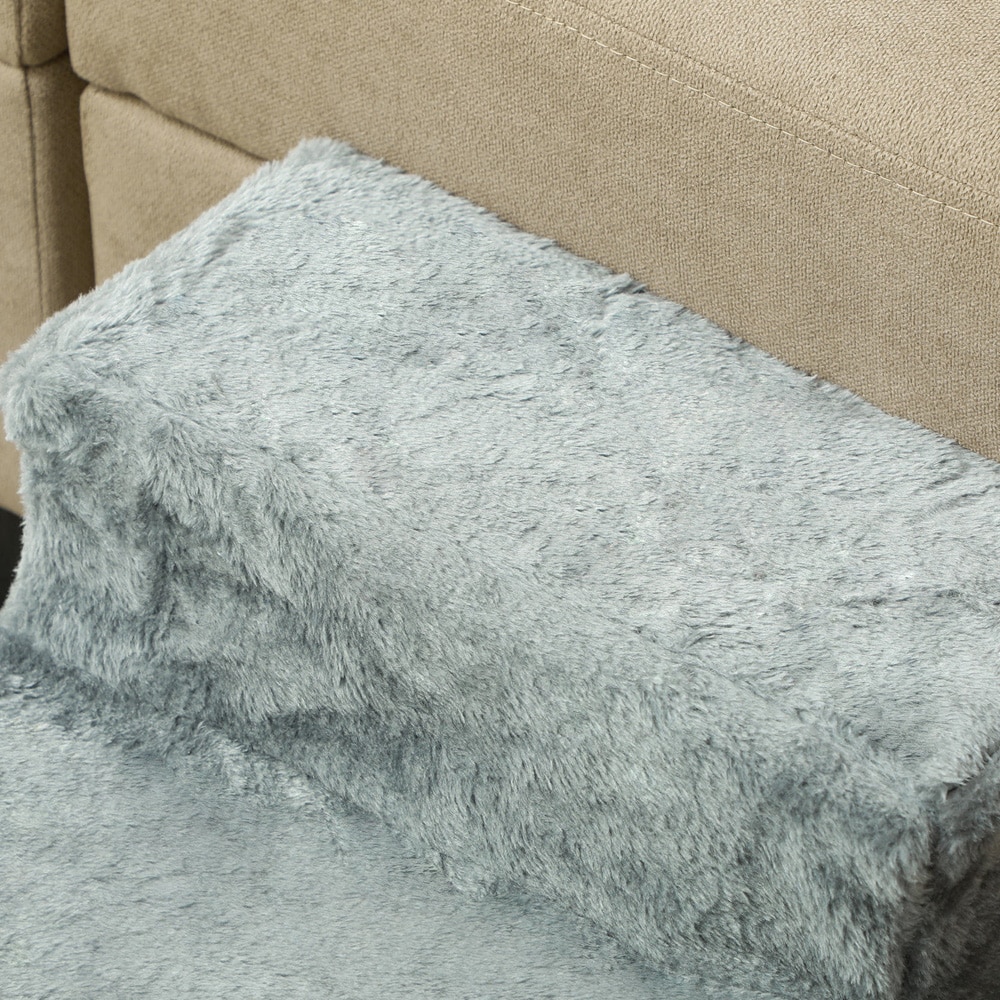Hundetrappe med 3 trin - lysegrå / hundetrappe til sofa / seng