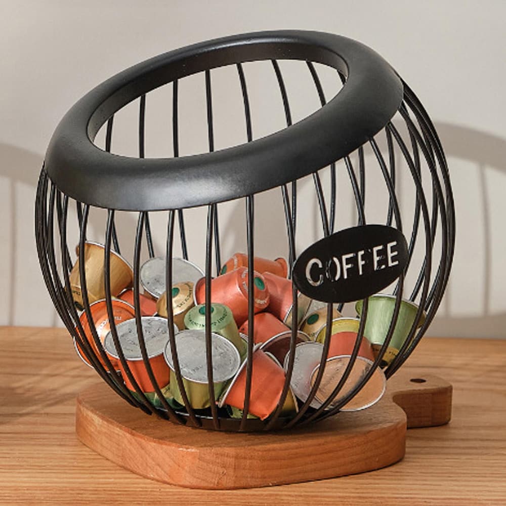 Kaffekurv - opbevaring til kaffekapsler - Svart / kaffekapselholder / kaffekapselholder