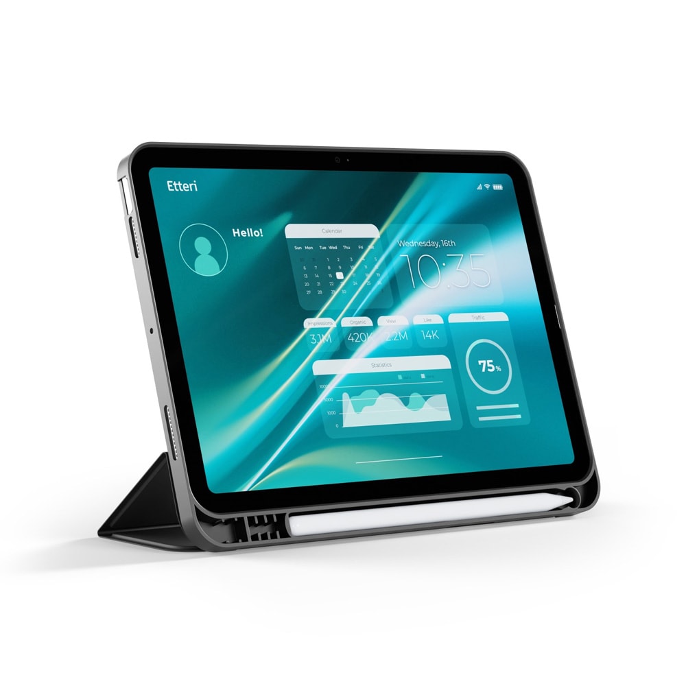 Etteri Case til Apple iPad Air 4 2020 / 5 2022 10.9'' / 6 2024 / 7 2025 11'' - Svart