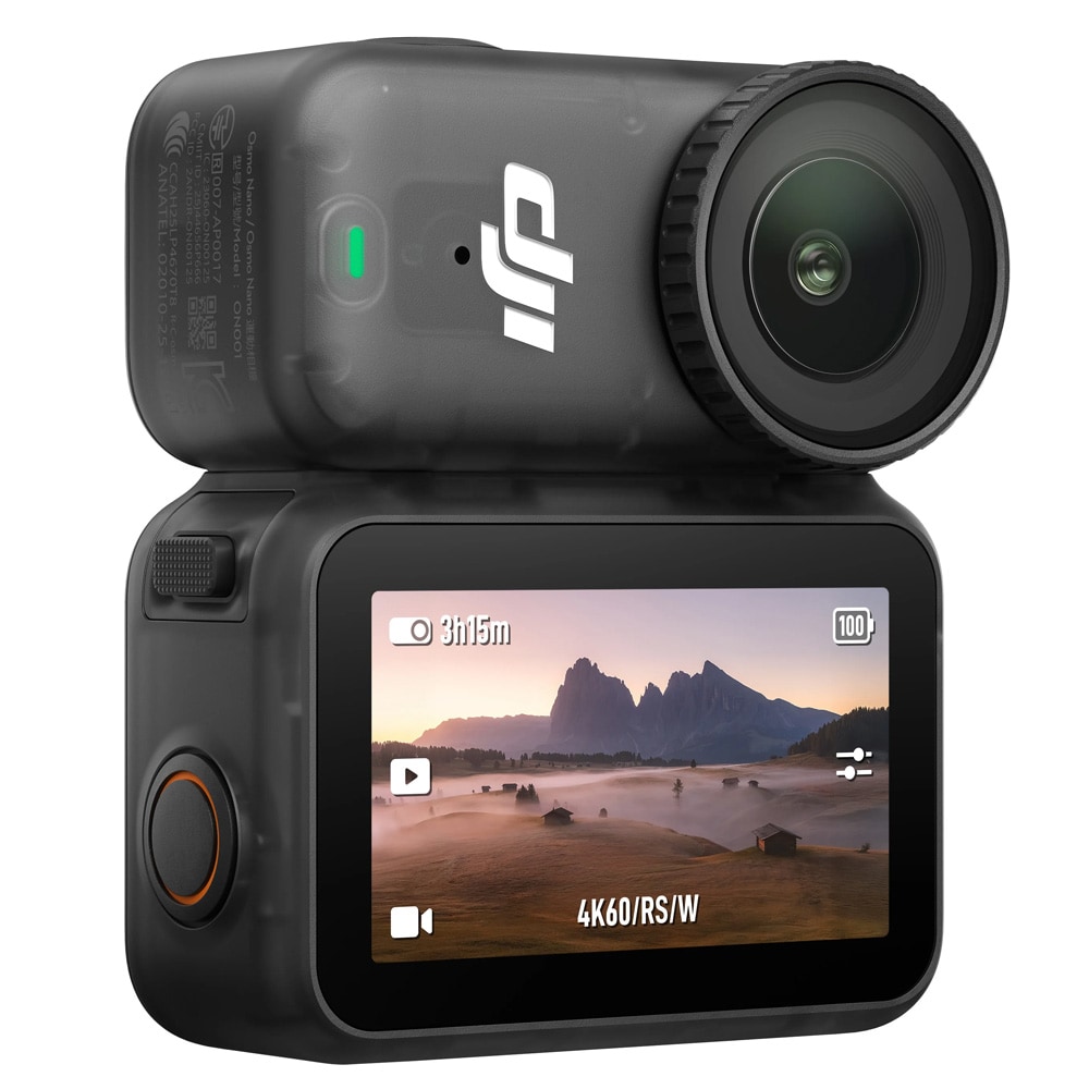 DJI Osmo Nano 128GB Action Camera / Kompakt actionkamera / Vandafvisende vlogging-kamera