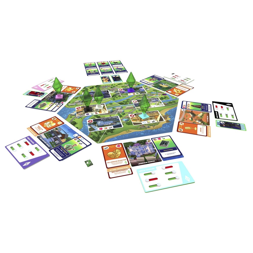 The Sims brætspil / engelsk familiespil for 2-5 spillere med valg, drømme og historier