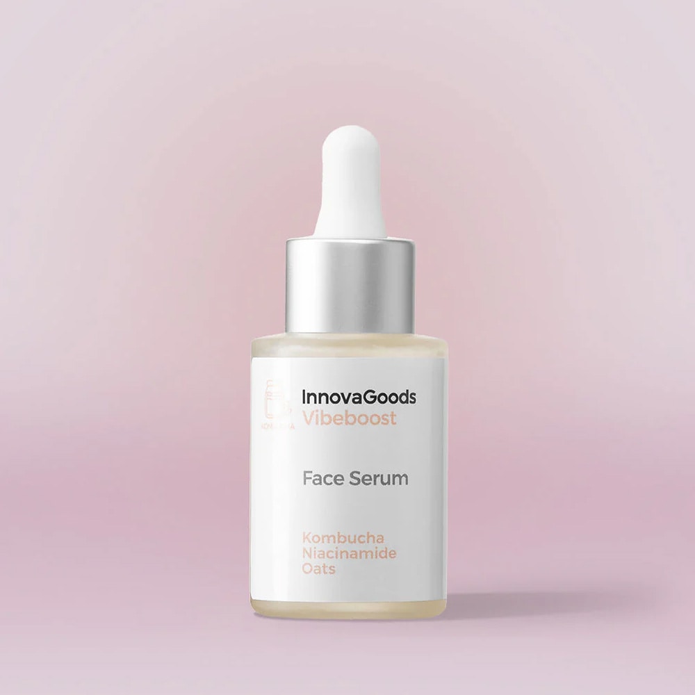 Ansigtsmassageapparat med serum / hudplejesæt med T-Vibe og Kombucha ansigtsserum 30 ml
