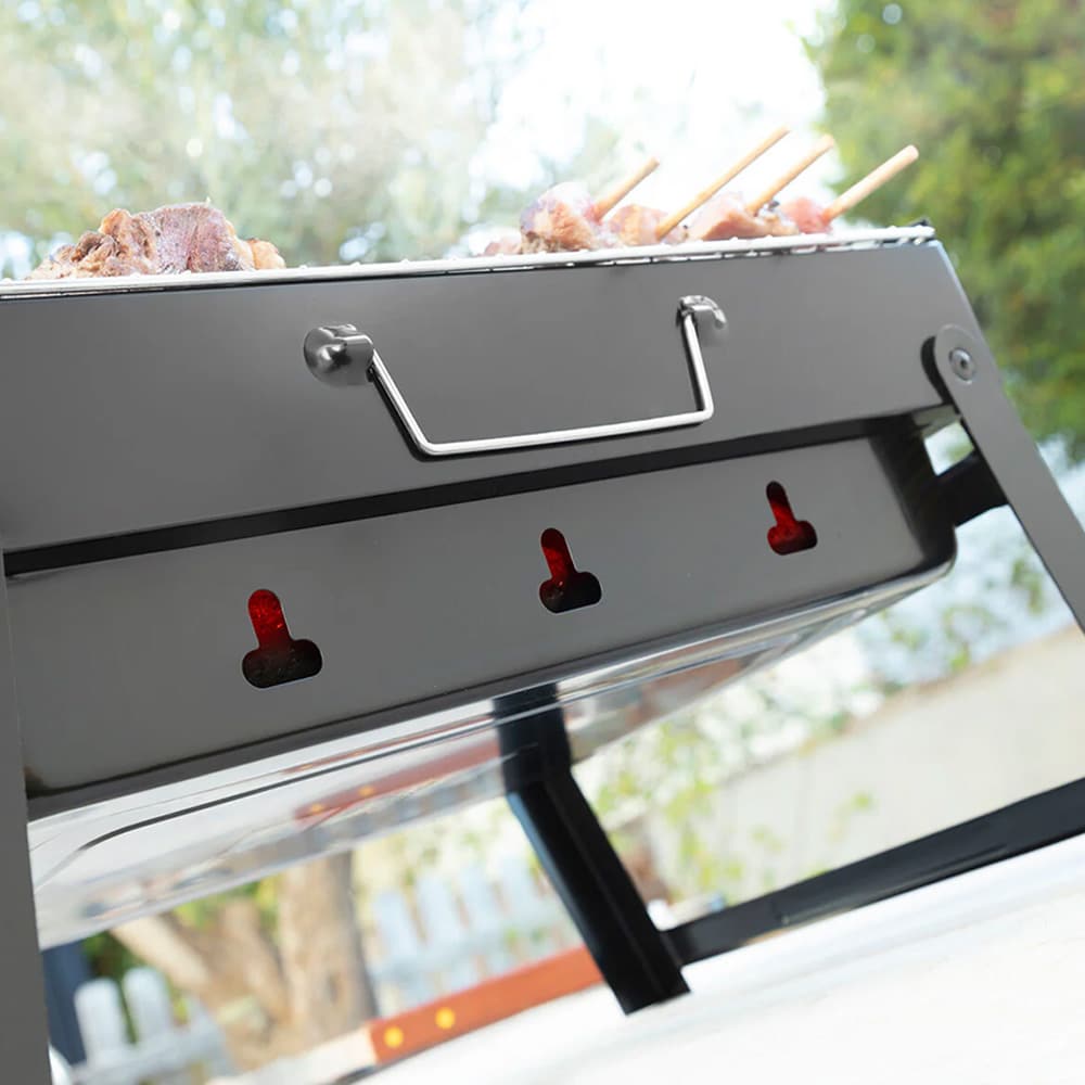 Sammenklappelig og transportabel kulgrill / transportabel kulgrill / campinggrill med kul