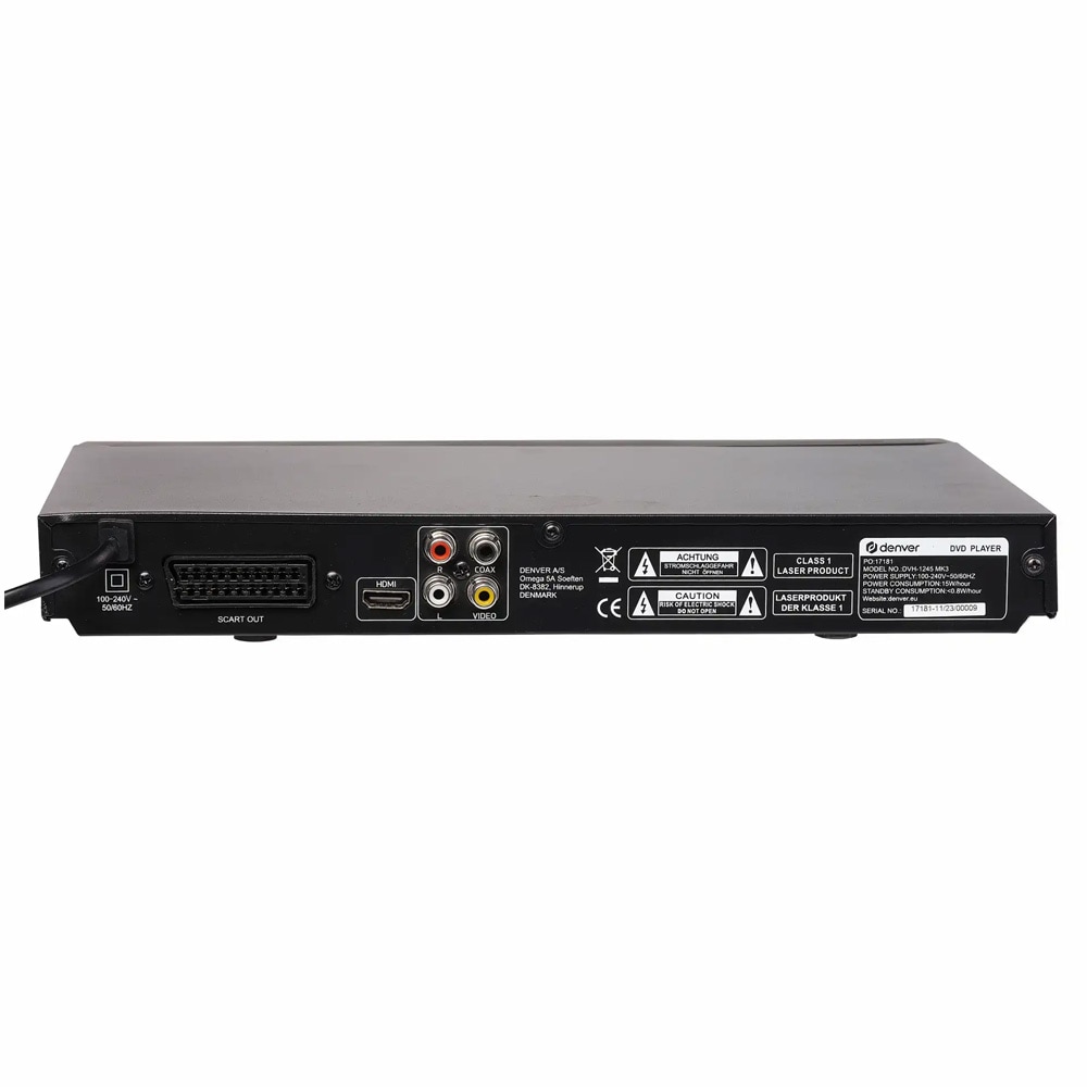 Denver DVD-afspiller DVH-1245MK3 / DVD-afspiller med HDMI / DVD-afspiller med USB