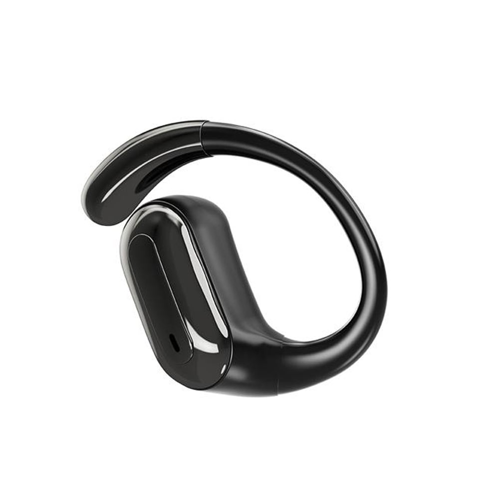 Open-Ear TWS-headset - Svart / åbne ægte trådløse hovedtelefoner med ørekrog