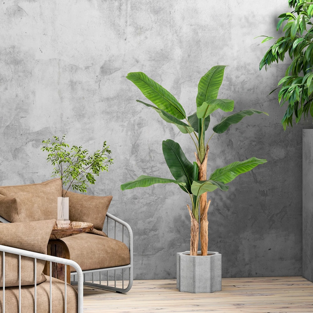 Kunstigt banantræ 150 cm / kunstig bananplante / kunstig bananpalme