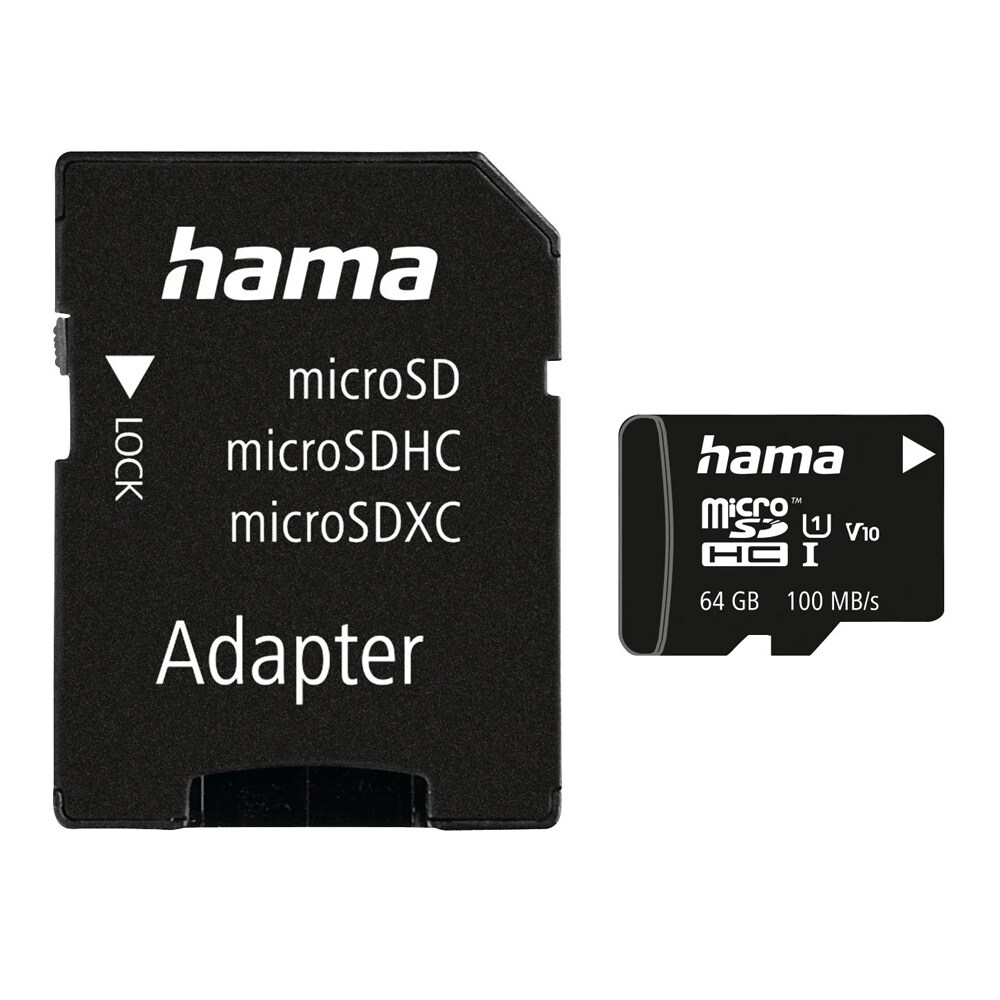 Hama MicroSDXC 64 GB Class 10 UHS-I V10 / microSDXC-hukommelseskort 64 GB