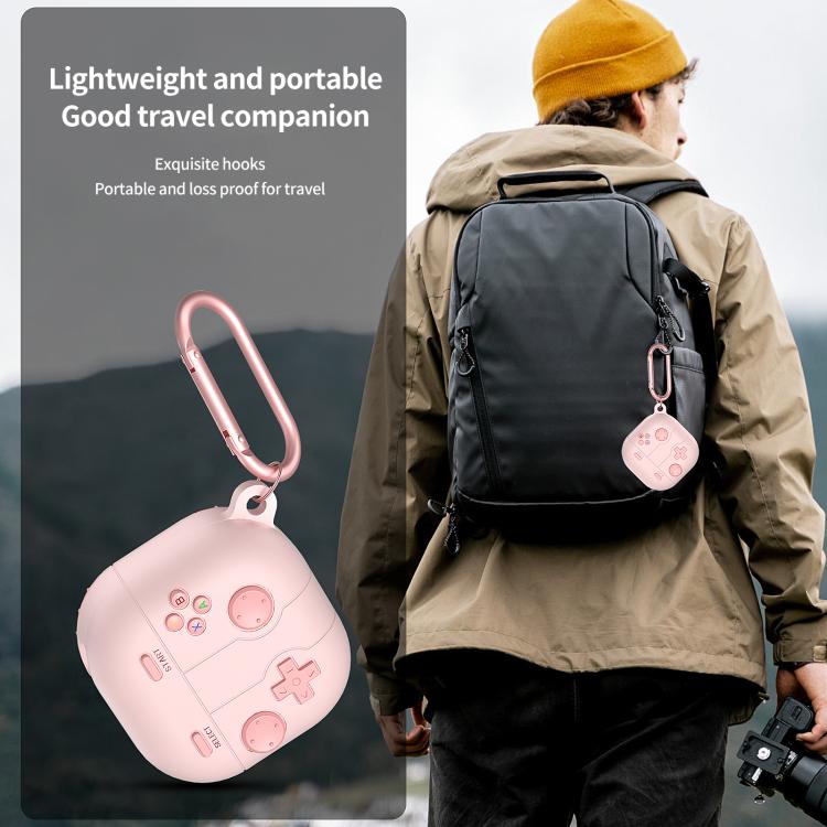 Silikoneetui i retro gaming-stil til Samsung Galaxy Buds Core - Pink