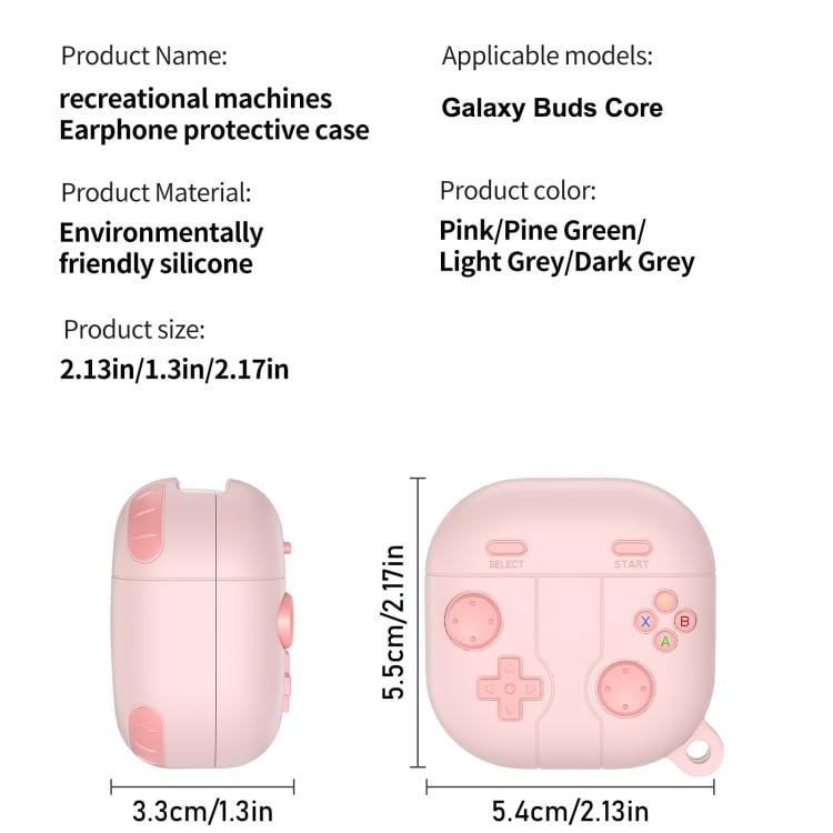 Silikoneetui i retro gaming-stil til Samsung Galaxy Buds Core - Pink
