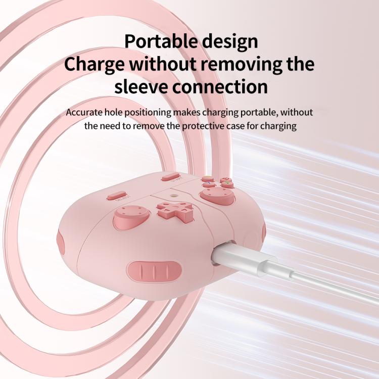 Silikoneetui i retro gaming-stil til Samsung Galaxy Buds3 FE - Pink