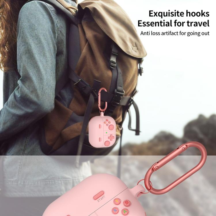 Silikoneetui i retro gaming-stil til Samsung Galaxy Buds3 FE - Pink