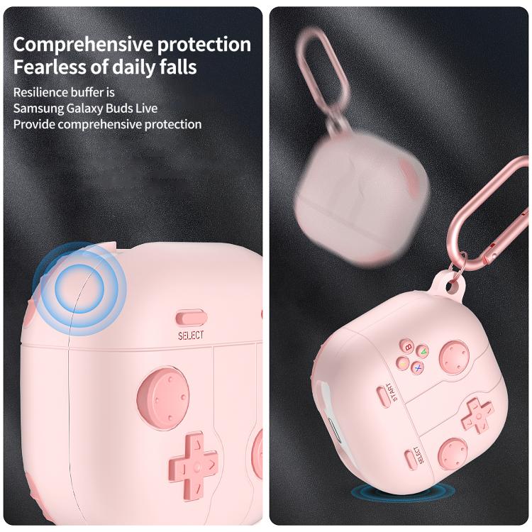 Silikoneetui i retro gaming-stil til Samsung Galaxy Buds Live - Pink
