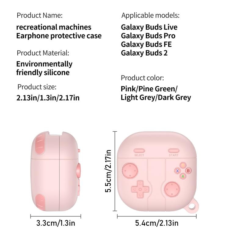 Silikoneetui i retro gaming-stil til Samsung Galaxy Buds Live - Pink