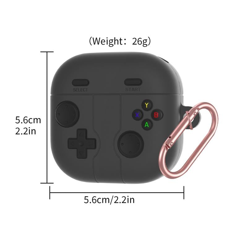 Silikoneetui i retro gaming-stil til Samsung Galaxy Buds4/4 Pro - Lysegrå