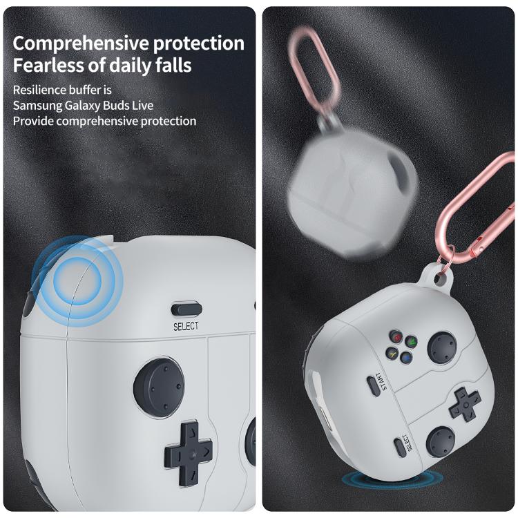 Silikoneetui i retro gaming-stil til Samsung Galaxy Buds Core - Lysegrå