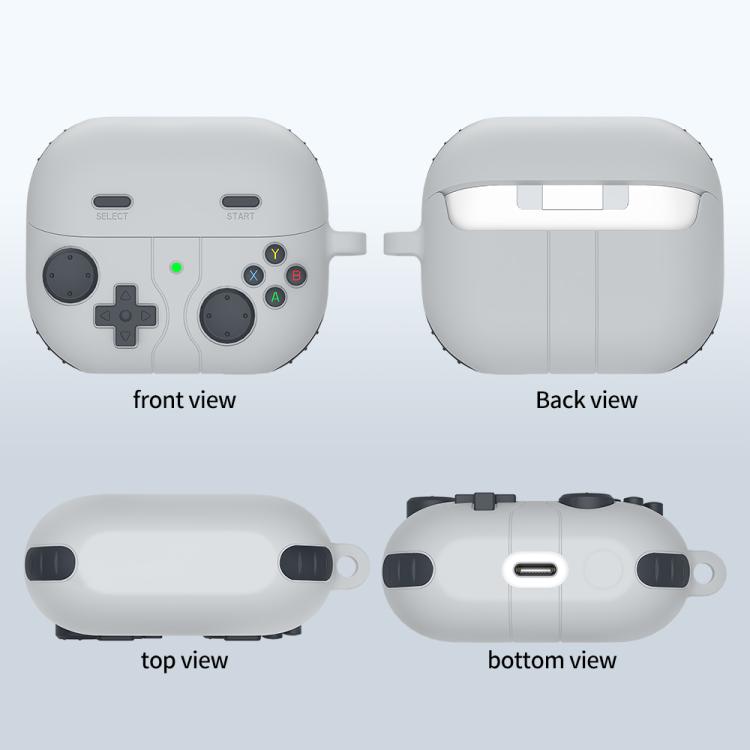 Silikoneetui i retro gaming-stil til Samsung Galaxy Buds3 FE - Lysegrå