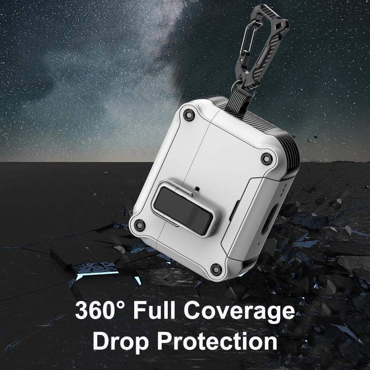 Magnetisk hovedtelefonetui med lås til AirPods Pro 2 – Svart-hvid / beskyttelsestui