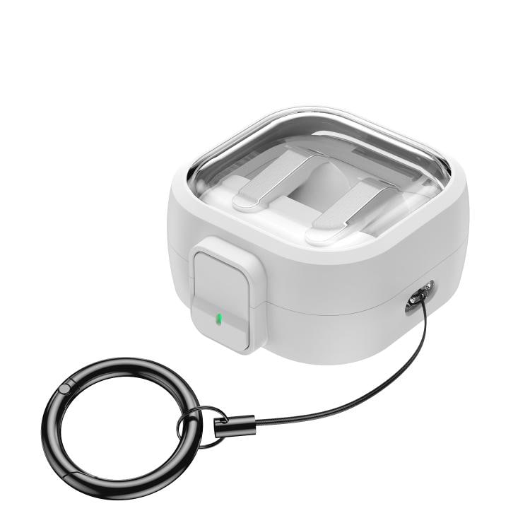 Hovedtelefonetui med kliklås til Galaxy Buds4 og Buds4 Pro – Hvid