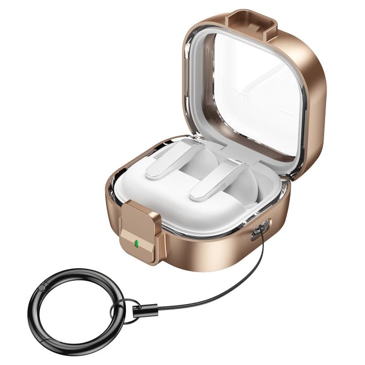 Hovedtelefonetui med kliklås til Galaxy Buds4 og Buds4 Pro – Roséguld