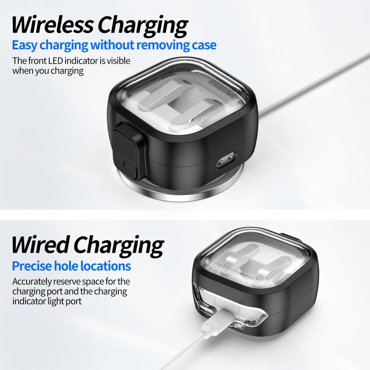 Hovedtelefonetui med kliklås til Galaxy Buds4 og Buds4 Pro – Svart