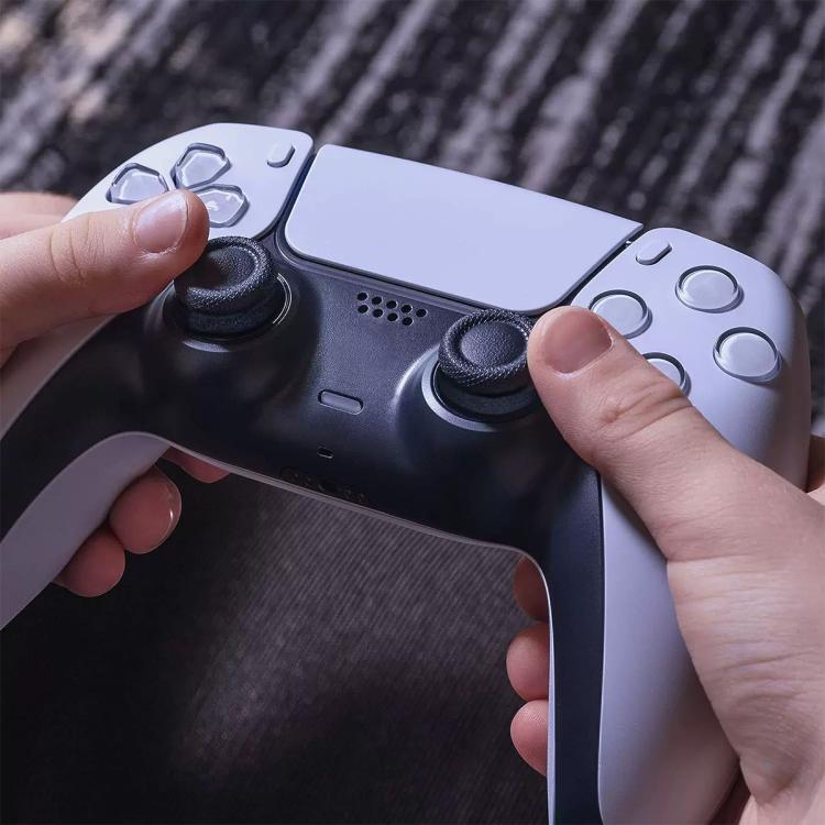 Præcisionsringe i blødt silikone til PS4/PS5/Xbox/Switch, 8-pak – Svart/lilla/hvid/grøn
