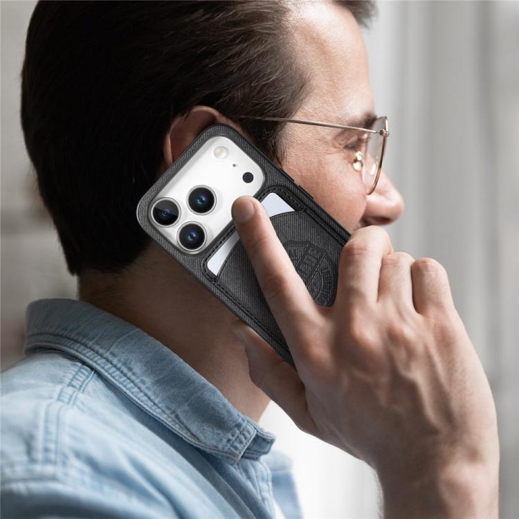 Magnetisk mobiletui i kunstlæder med kortholder til iPhone 13 Pro Max - Svart