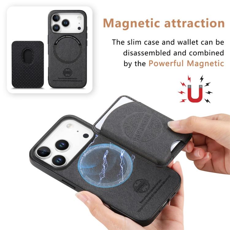 Magnetisk mobiletui i kunstlæder med kortholder til iPhone 13 Pro Max - Svart