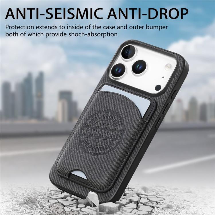Magnetisk mobiletui i kunstlæder med kortholder til iPhone 13 Pro Max - Svart