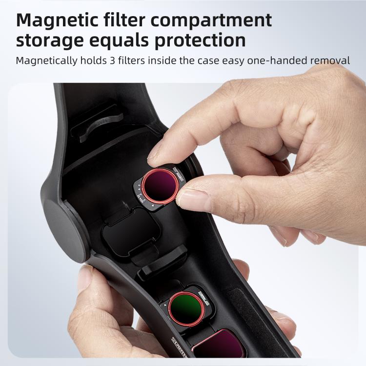 Beskyttende opbevaringsetui med fliplock til DJI Osmo Pocket 4 – Svart / Kameraetui til lommekamera