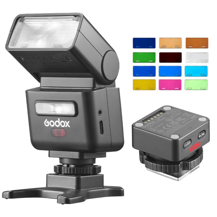 Godox iT32 med X5 TTL-udløser og MA02 farvefilter til Canon / kamerablitz med trådløs TTL-udløser