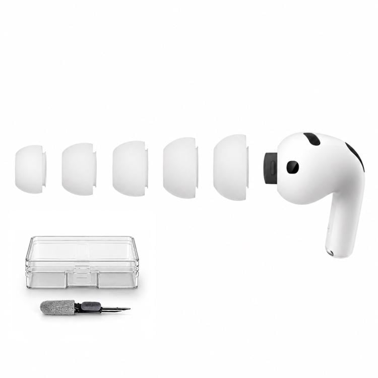 Silikone-ørepropper til AirPods Pro, 3 × 5 par, L·M·S·XS·XXS – Hvid – erstatningspropper