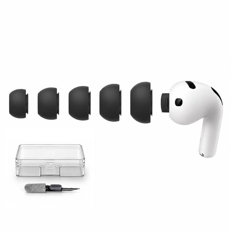 Silikone-ørepropper til AirPods Pro, 3 × 5 par, L·M·S·XS·XXS – Svart · erstatningspropper