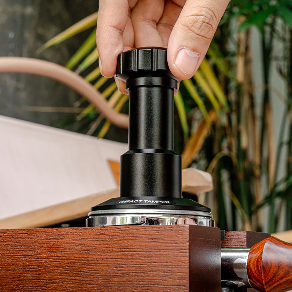 Tamper med justerbart tryk, 53 mm / justerbar espressotamper, 53 mm / kaffetamper med justerbart tryk