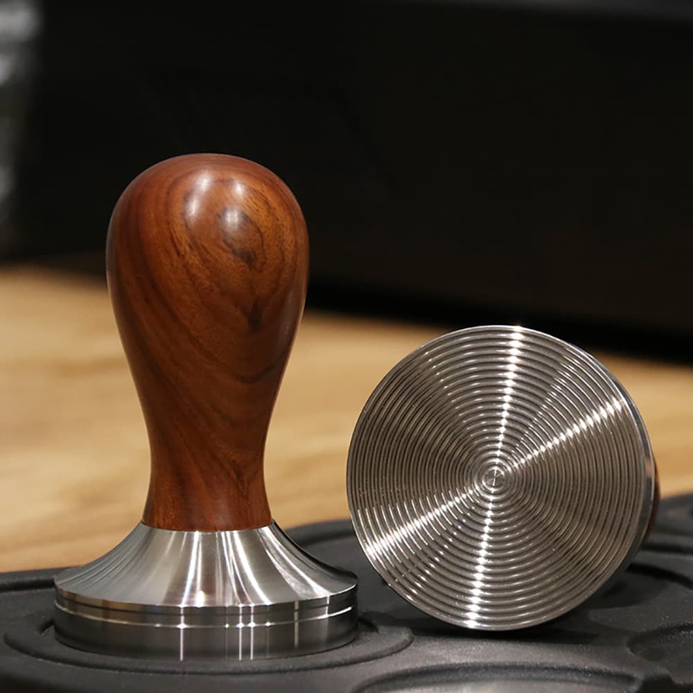 Tamper med træhåndtag 58 mm / espressotamper 58 mm / kaffetamper
