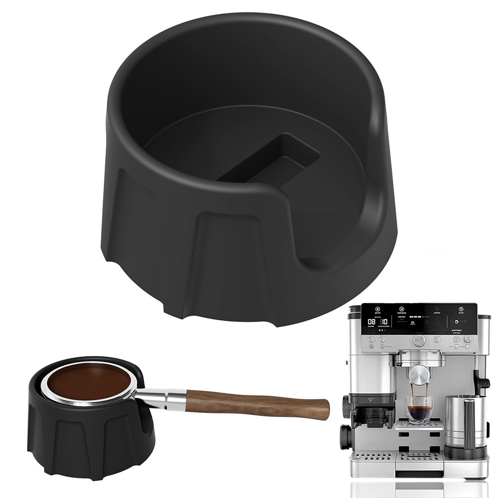 Tamperstativ i silikone / holder til kaffetamper / sort tamperholder til espresso