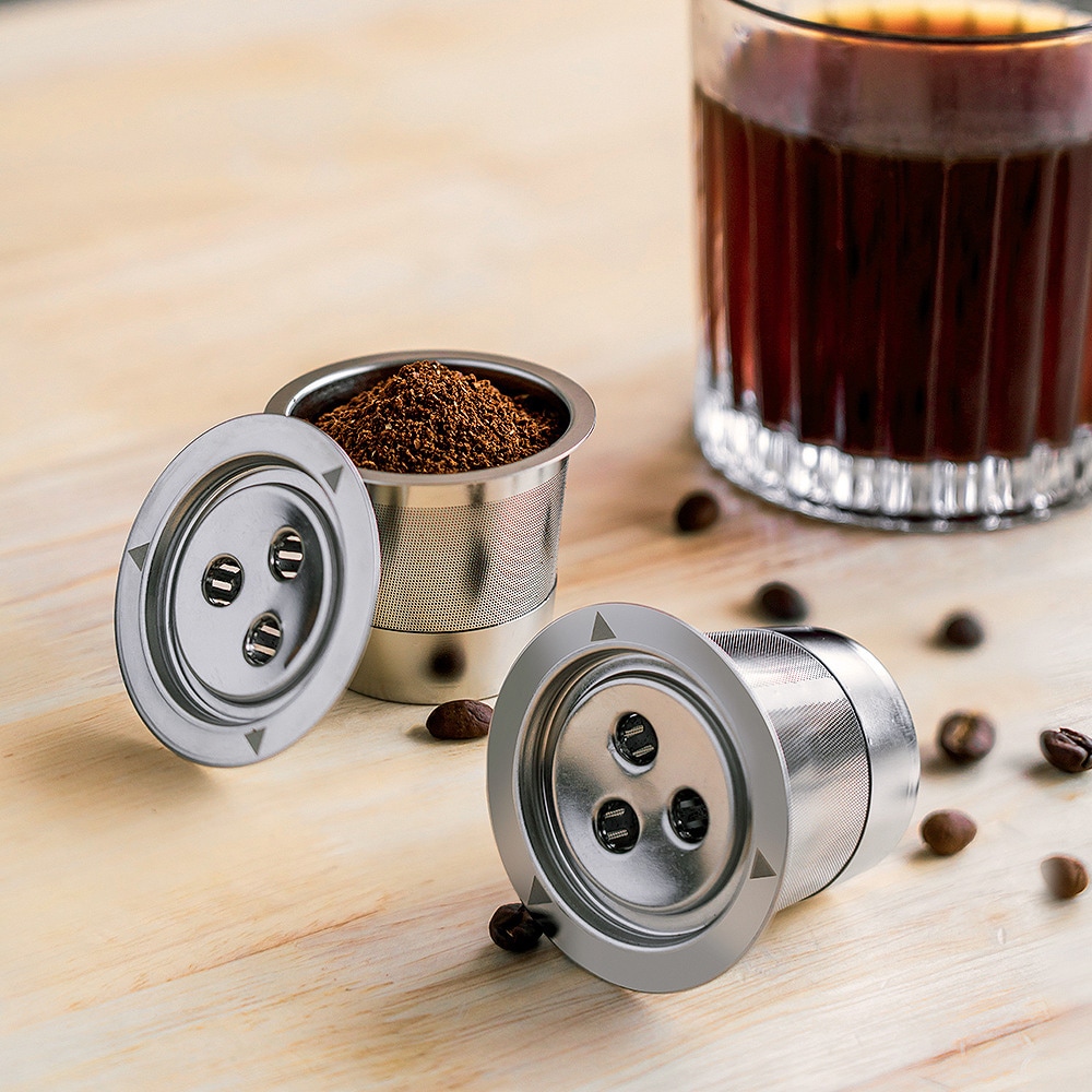 Genanvendelige kaffekapsler i rustfrit stål til Ninja, 2-pak / genopfyldelige kaffekapsler