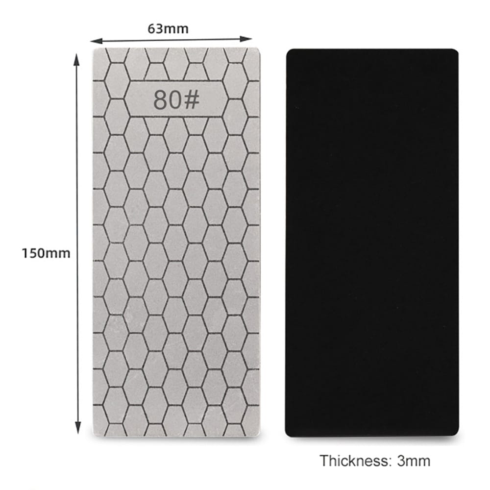 Diamantslibestål 80# / diamantslibesten 150 x 63 mm / slibesten med diamantoverflade