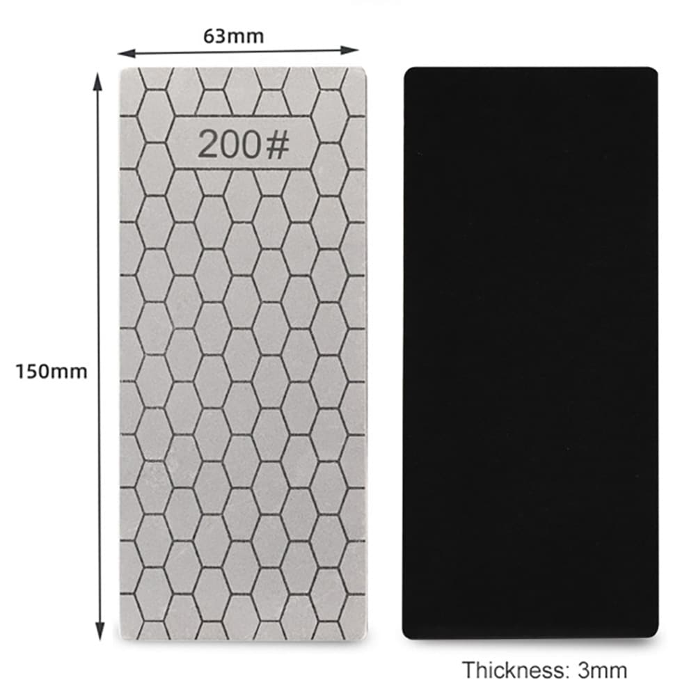 Diamantslibestål 200# / diamantslibesten 150 x 63 mm / slibesten med diamantoverflade